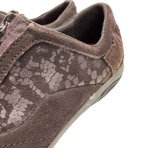 MERRELL AIR CUSHION Espresso Genuine Leather Loafers Casual Sneakers sz 7.5 - Picture 8 of 16